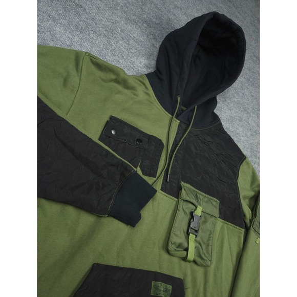 Staple Pigeon Hoodie Sweater Men's Large Green Black Pocket Street Military - Picture 2 of 11
